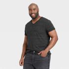 Men's Tall Regular Fit Short Sleeve V-neck T-shirt - Goodfellow & Co Black