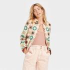 Women's Quilted Button-front Jacket - Universal Thread Cream