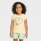Toddler Girls' Heart Short Sleeve T-shirt - Cat & Jack Yellow