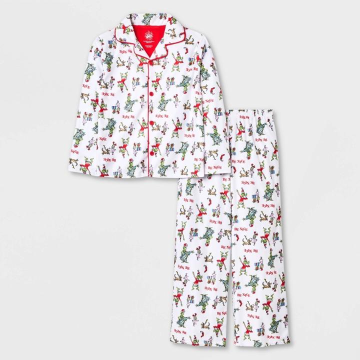 Girls' Dr. Seuss Grinch Coat Pajama