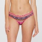 Women's Wave Ruffle Cheeky Bikini Bottom - Shade & Shore Pink
