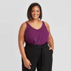 Women's Plus Size Tank Top - A New Day Purple
