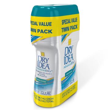Dry Idea 2pk. Roll-on Unscented Antiperspirant And Deodorant