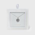 No Brand Round Angel With Heart Medallion Necklace -
