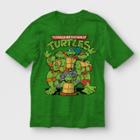 Nickelodeon Boys' Teenage Mutant Ninja Turtles Short Sleeve T-shirt - Green