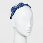 Target Paisley Bandana Print Fabric Cover With Side Bow Headband - Blue