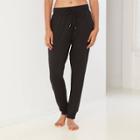 Women's Beautifully Soft Fleece Lounge Jogger Pants - Stars Above Black