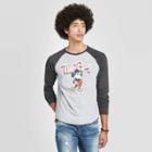 Mickey Mouse & Friends Men's Mickey Mouse Long Sleeve Crewneck Bay Mickey Graphic T-shirt - Gray S, Men's,