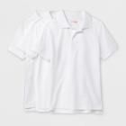 Boys' 3pc Short Sleeve Pique Uniform Polo Shirt - Cat & Jack White