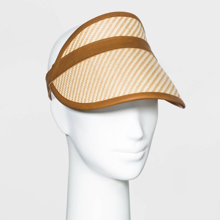 Women's Straw Visor Hat- Universal Thread Natural