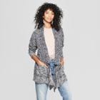 Women's Long Sleeve Open Cardigan - Knox Rose Navy