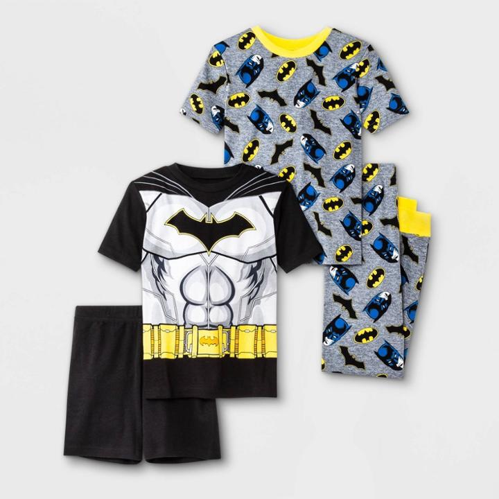 Warner Bros. Boys' Batman 4pc Pajama