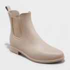 Women's Chelsea Rain Boots - A New Day Taupe