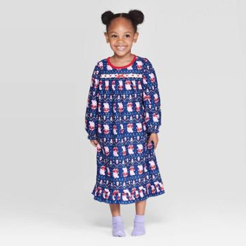 Toddler Girls' Peppa Pig Sleeper Gowns - Navy 2t, Girl's, Blue