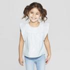 Toddler Girls' Short Sleeve Woven Stripe Blouse - Cat & Jack