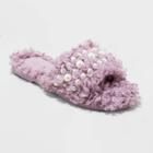 Women's Adrienne Slip-on Embellished Slide Slippers - A New Day Purple