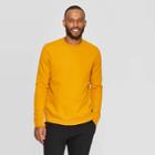 Men's Standard Fit Ultra-soft Fleece Sweatshirt - Goodfellow & Co Gold S, Men's,