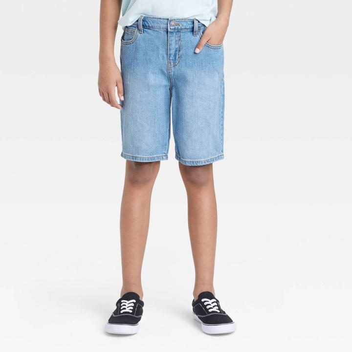 Boys' Bermuda Jean Shorts - Art Class Light Wash