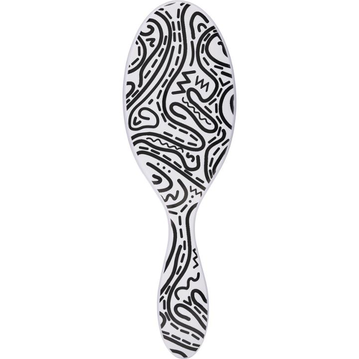 Wet Brush Original Detangler Hair Brush For Less Pain, Effort And Breakage - Patterned - Hipster Doodle
