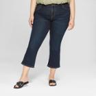 Women's Plus Size Kick Boot Crop Jeans - Universal Thread Dark Wash