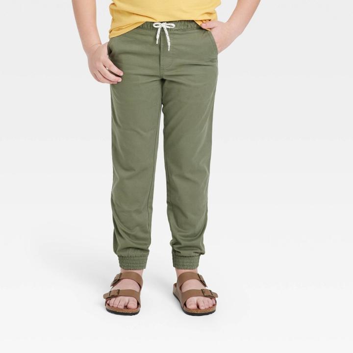 Boys' Stretch Pull-on Jogger Fit Pants - Cat & Jack Olive Green