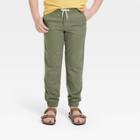 Boys' Stretch Pull-on Jogger Fit Pants - Cat & Jack Olive Green