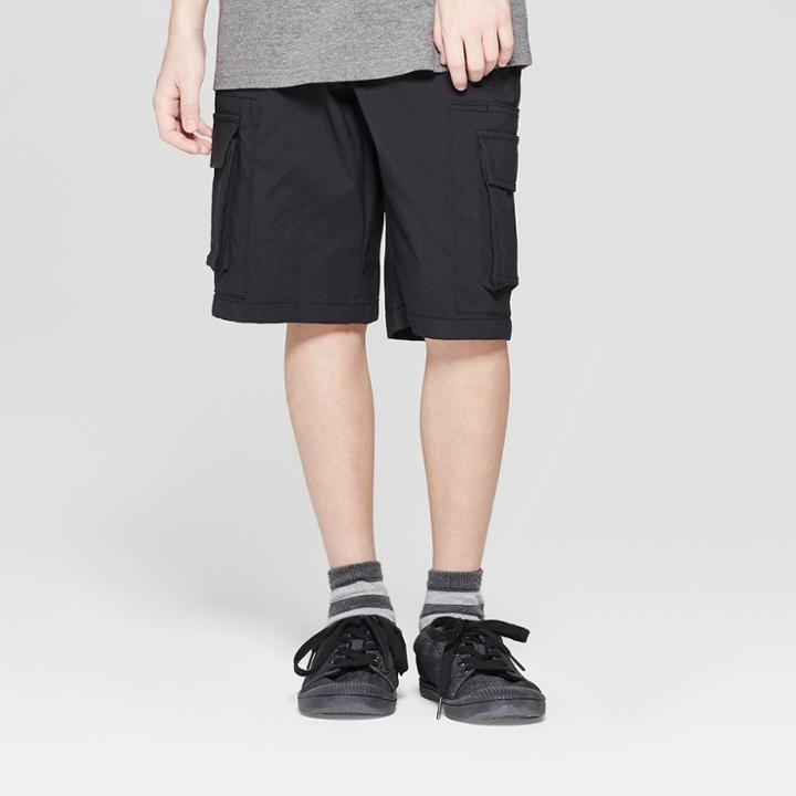 Boys' Techy Stretch Cargo Shorts - Cat & Jack Black