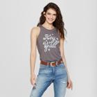 Women's Hey Ya'll Graphic Tank Top - Awake Charcoal