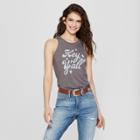 Women's Hey Ya'll Graphic Tank Top - Awake Charcoal