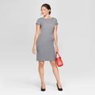 Women's Short Sleeve Bi-stretch Twill Dress - A New Day Heather Gray