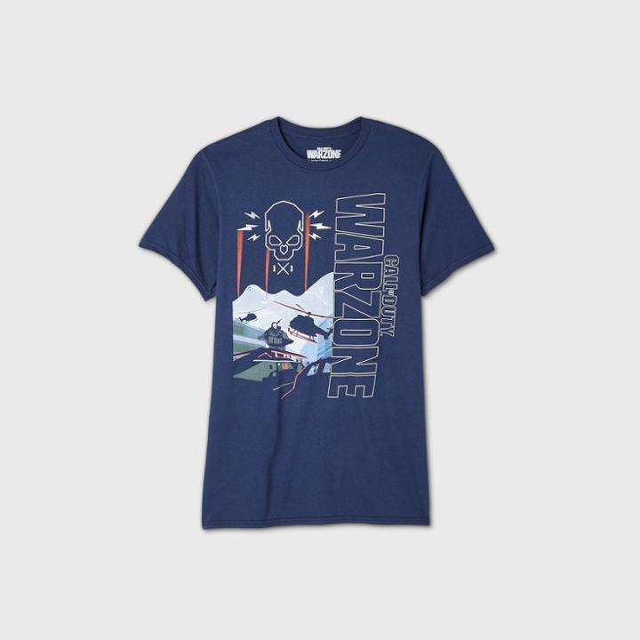 Men's Call Of Duty Warfare Short Sleeve T-shirt - Navy