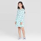 Girls' Long Sleeve Heart Cozy Dress - Cat & Jack Mint L, Girl's, Size: