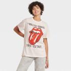 Women's The Rolling Stones Logo Short Sleeve Graphic T-shirt - White