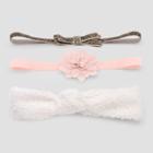 Baby Girls' 3pk Sherpa Headwrap - Just One You Made By Carter's Newborn, Pink