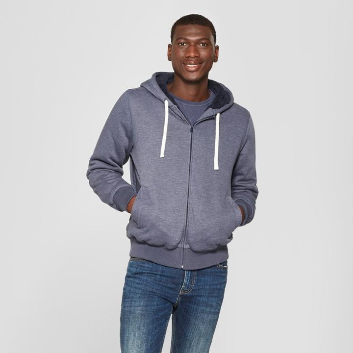 Target Men's Sherpa Fleece Jacket - Goodfellow & Co Geneva Blue