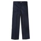 Oversizedickies Boys' Flat Front Uniform Chino Pants - Dark Navy 10 Husky, Boy's, Dark Blue