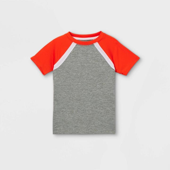 Toddler Boys' Colorblock Athletic Short Sleeve T-shirt - Cat & Jack Orange
