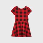 Toddler Girls' Knit Short Sleeve Dress - Cat & Jack Red