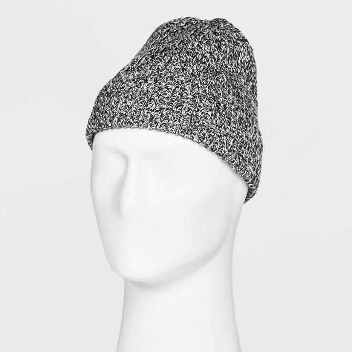 Men's Rib Knit Value Beanie - Goodfellow & Co Heathered Gray