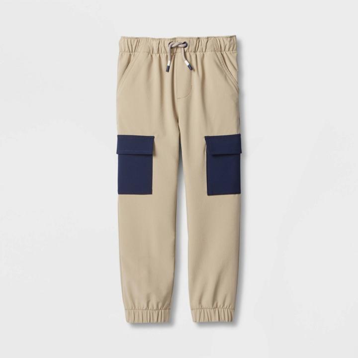Toddler Boys' Quick Dry Colorblock Cargo Pull-on Pants - Cat & Jack Cream