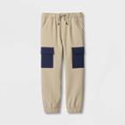 Toddler Boys' Quick Dry Colorblock Cargo Pull-on Pants - Cat & Jack Cream