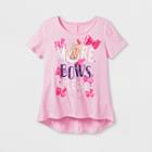 Plus Size Girls' Nickelodeon Jojo Siwa Hi-lo Short Sleeve T-shirt - Pink