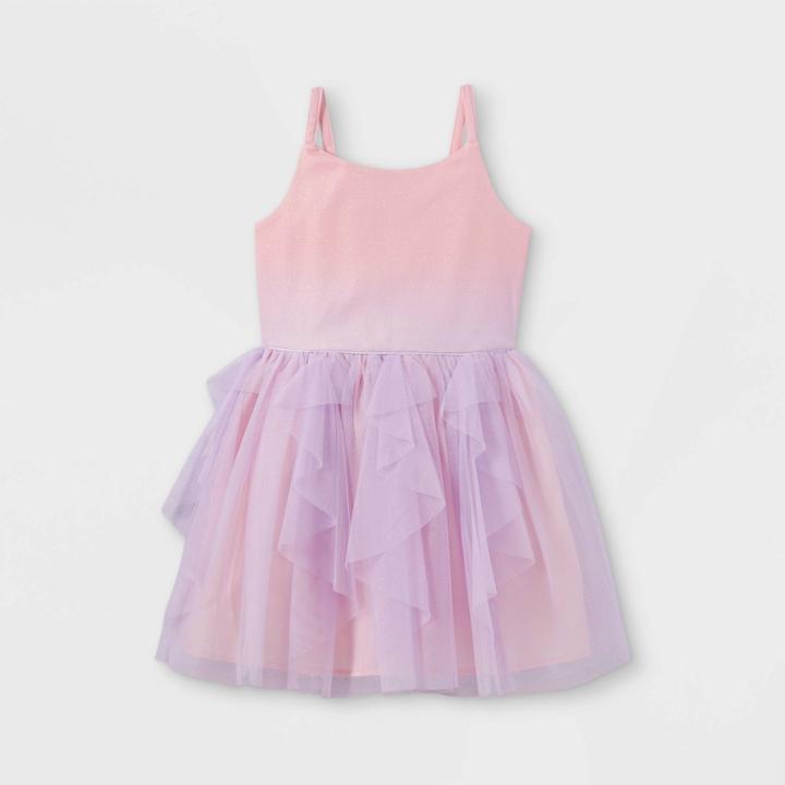 Girls' Ombre Shimmer Bodice Sleeveless Dress - Cat & Jack Pink