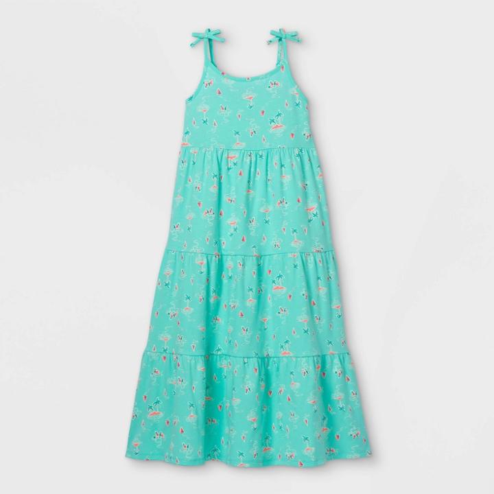 Girls' Printed Knit Sleeveless Maxi Dress - Cat & Jack