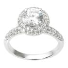 Journee Collection 3 1/5 Ct. T.w. Round-cut Cubic Zirconia Engagement Basket Set Ring In Sterling Silver - Silver,