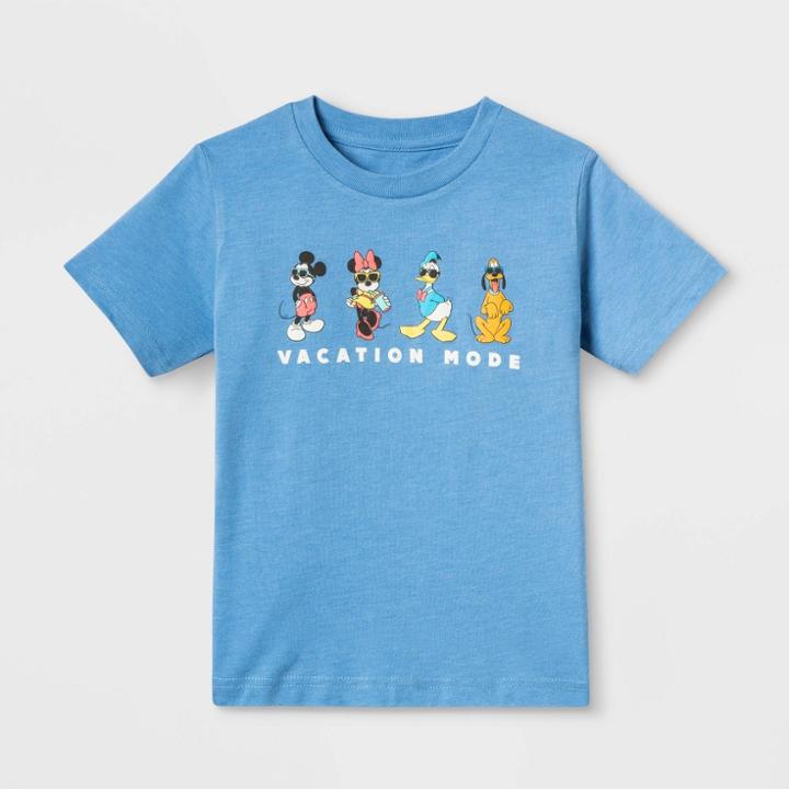 Petitetoddler Disney Spring Break 'vacation Mode' Short Sleeve T-shirt - Blue 12m, Kids Unisex