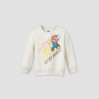 Nintendo Toddler Boys' Super Mario Fleece Pullover - Off-white 12m, Beige/white