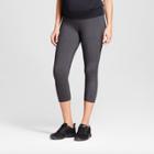 Target Maternity Crossover Panel Active Capri - Isabel Maternity By Ingrid & Isabel Dark Heather Gray