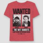 Men's Home Alone Wanted Wet Bandits Short Sleeve Graphic T-shirt - Heathered Red