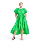 Plus Size Puff Sleeve High-low Dress - Christopher John Rogers For Target Green